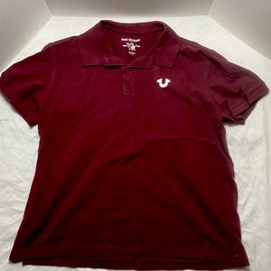 Men’s True Religion Polo Shirt “Crafted With Pride EST 2002” XXL Red